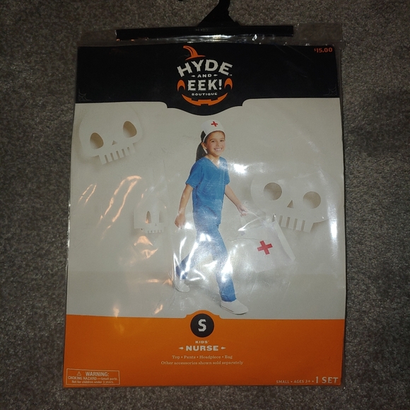 SMALL Hyde And Eek Medical Nurse Scrubs Uniform Halloween Child Costume - Picture 4 of 10